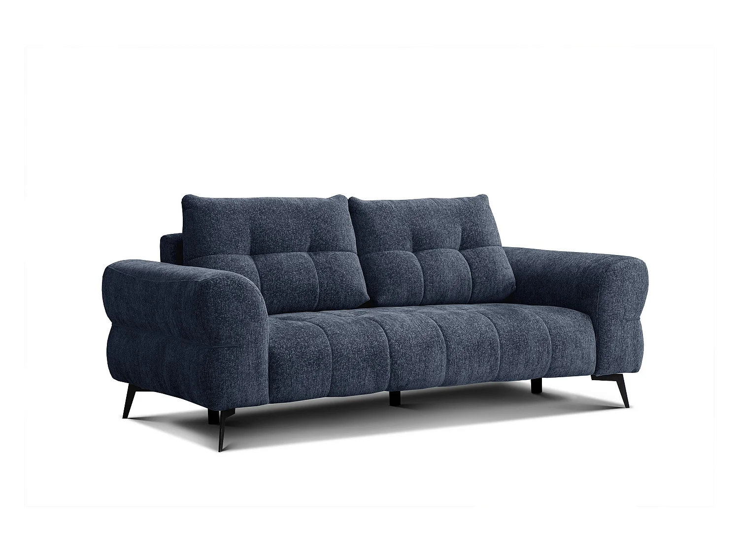 Canapé 3 places SALVINI, tissu bleu marine