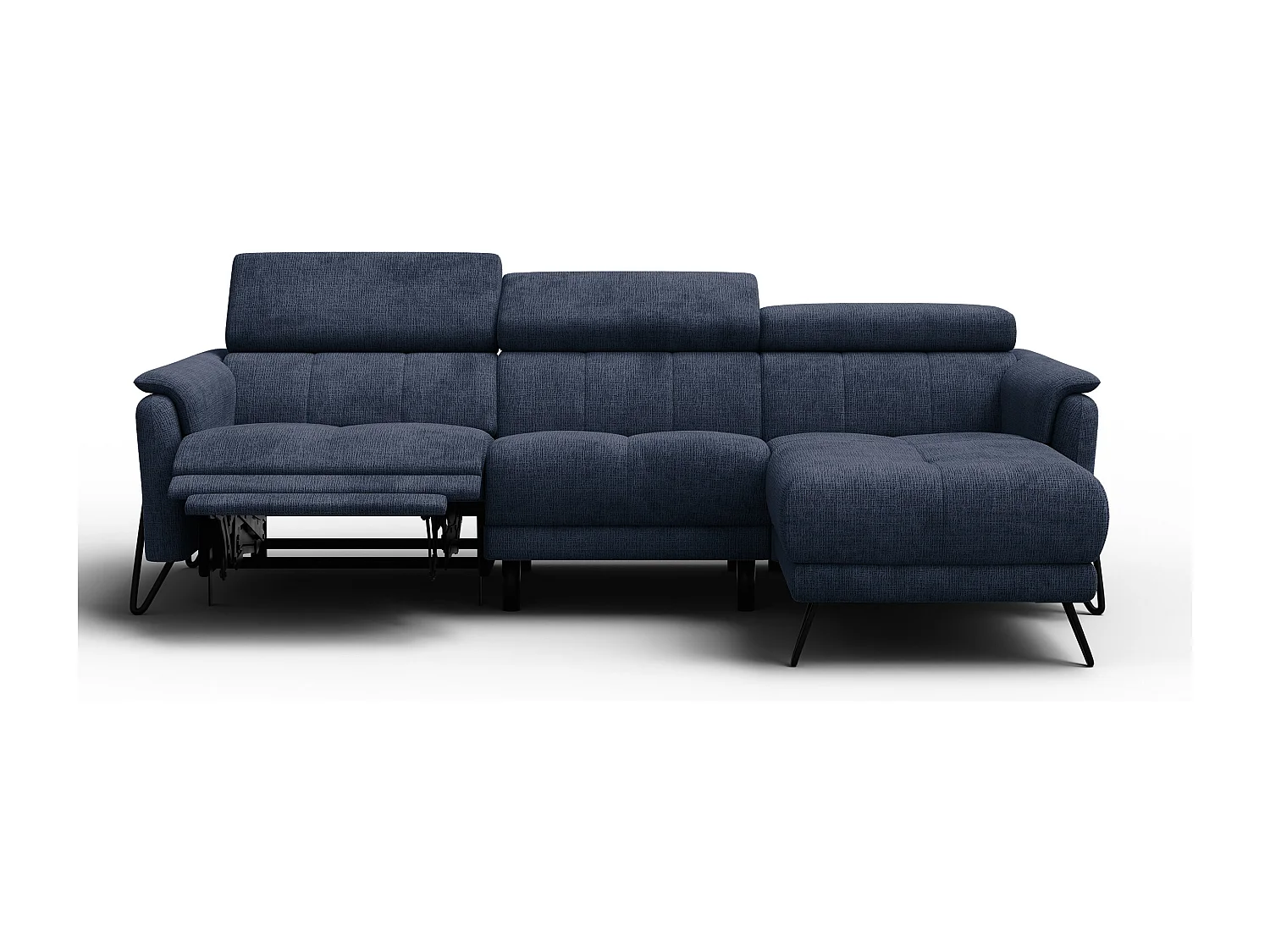 Ecksofa 4-Sitzer mit Relax RODEN, marineblau