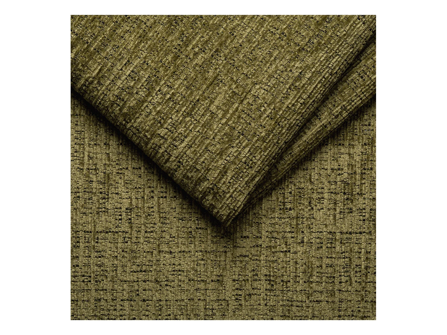 Canapé d'angle 4 places MORELLO avec 1 x Relax Zero Gravity, tissu olive