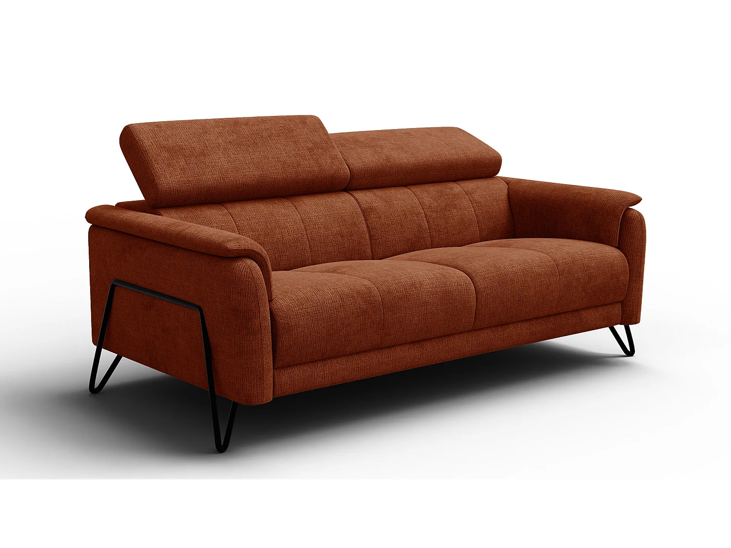 Sofa 3-Sitzer RODEN, rostrot