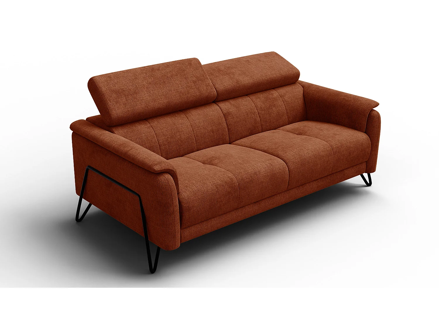 Sofa 3-Sitzer RODEN, rostrot