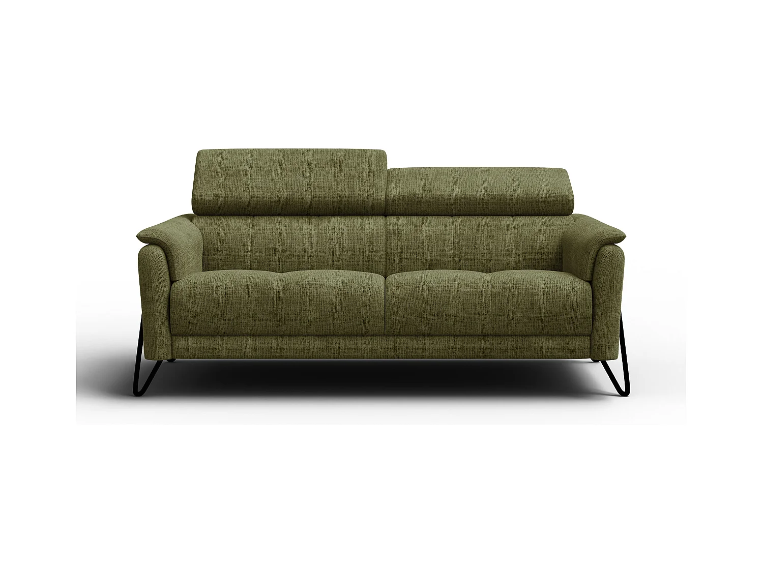 Canapé 3 places RODEN, tissu olive