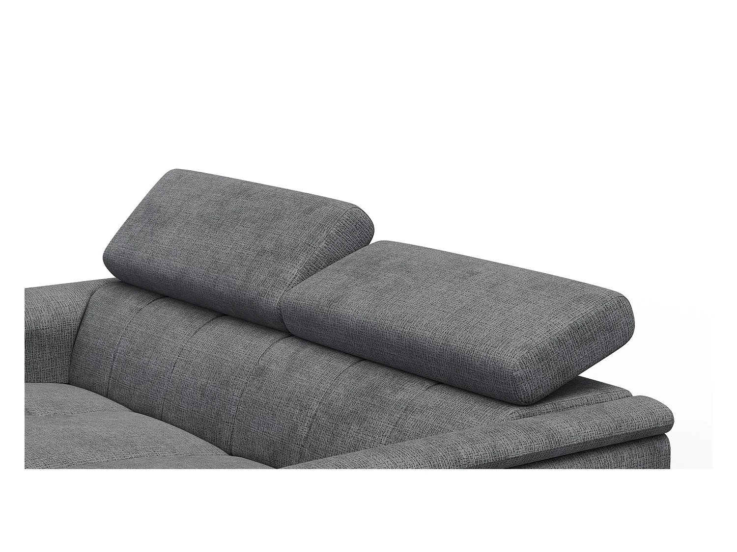 Canapé 3 places RODEN, tissu gris foncé