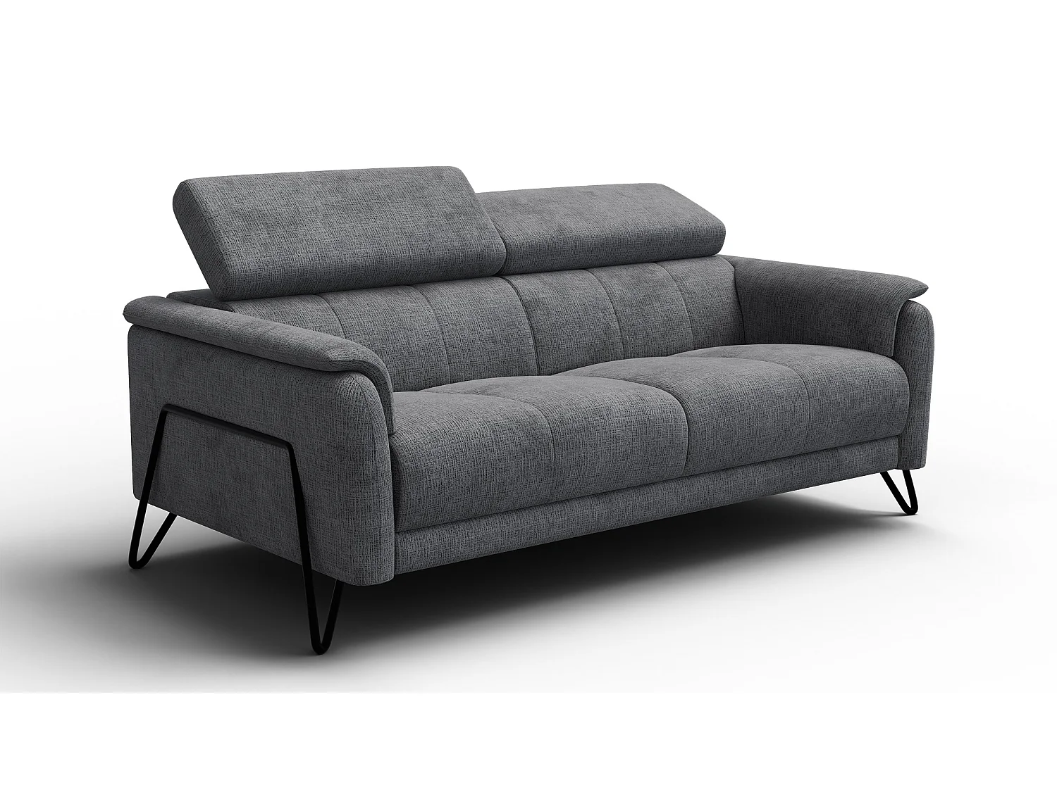 Sofa 3-Sitzer RODEN, dunkelgrau