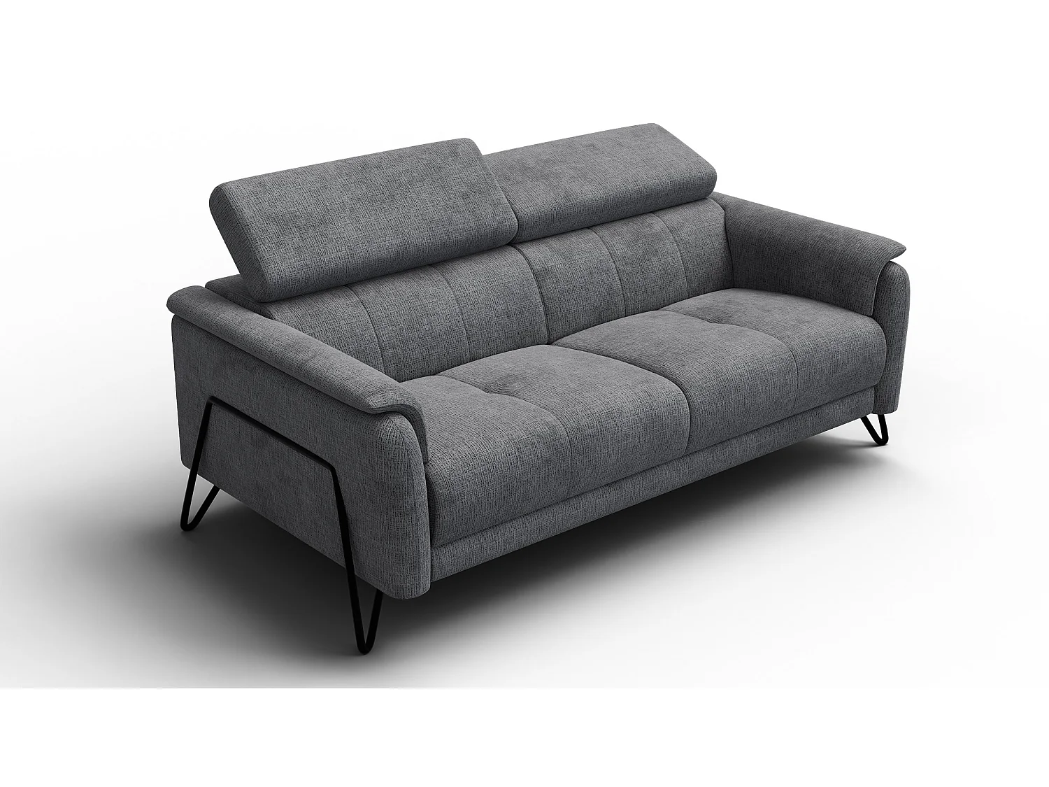 Sofa 3-Sitzer RODEN, dunkelgrau