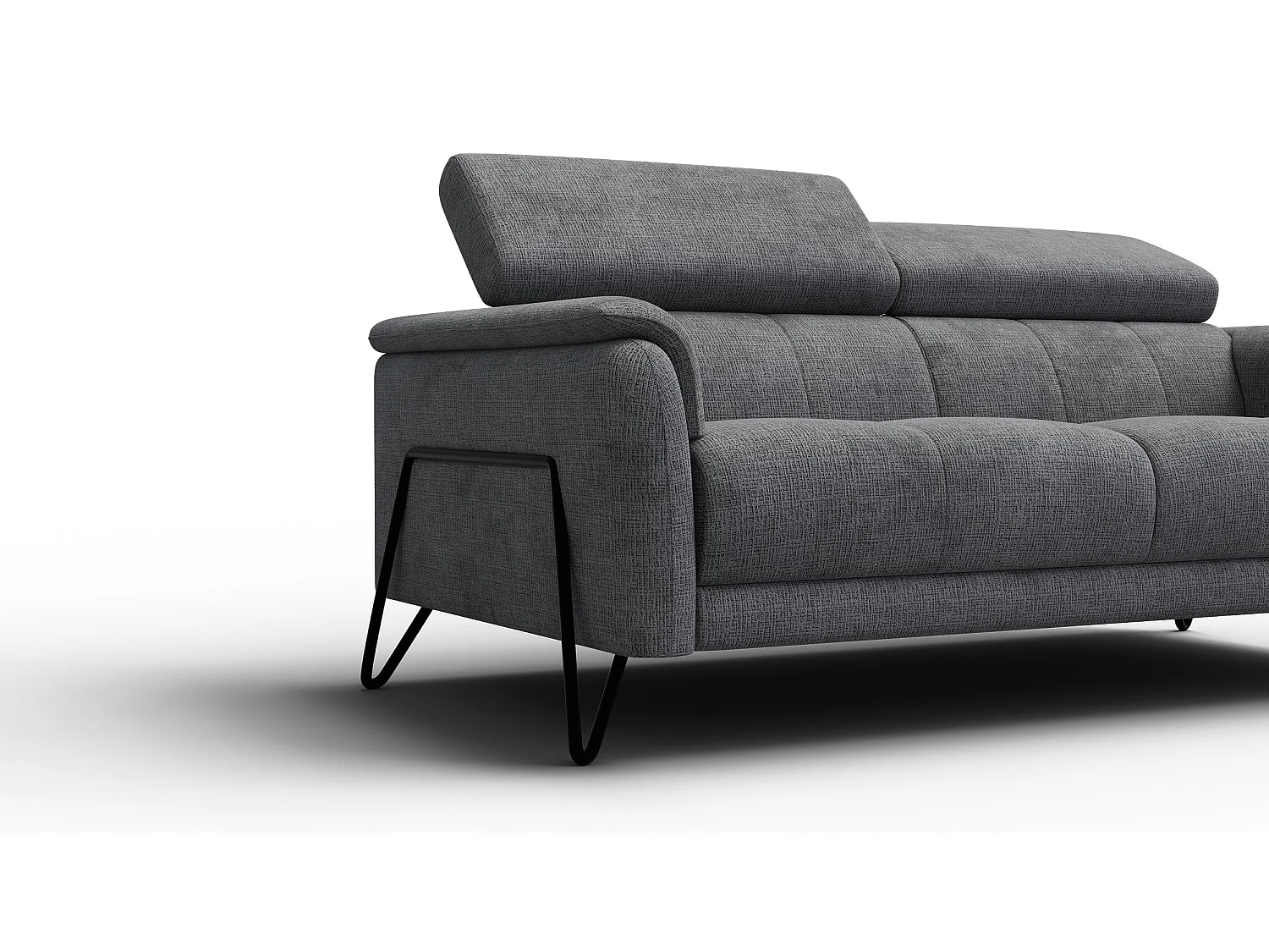 Sofa 3-Sitzer RODEN, dunkelgrau