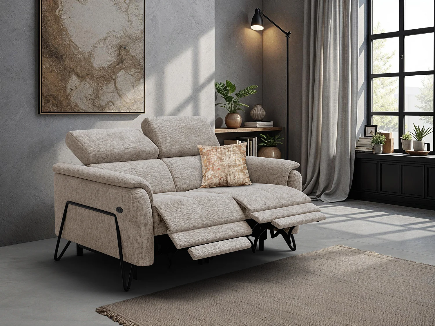 Relaxsofa 2-Sitzer RODEN, beige