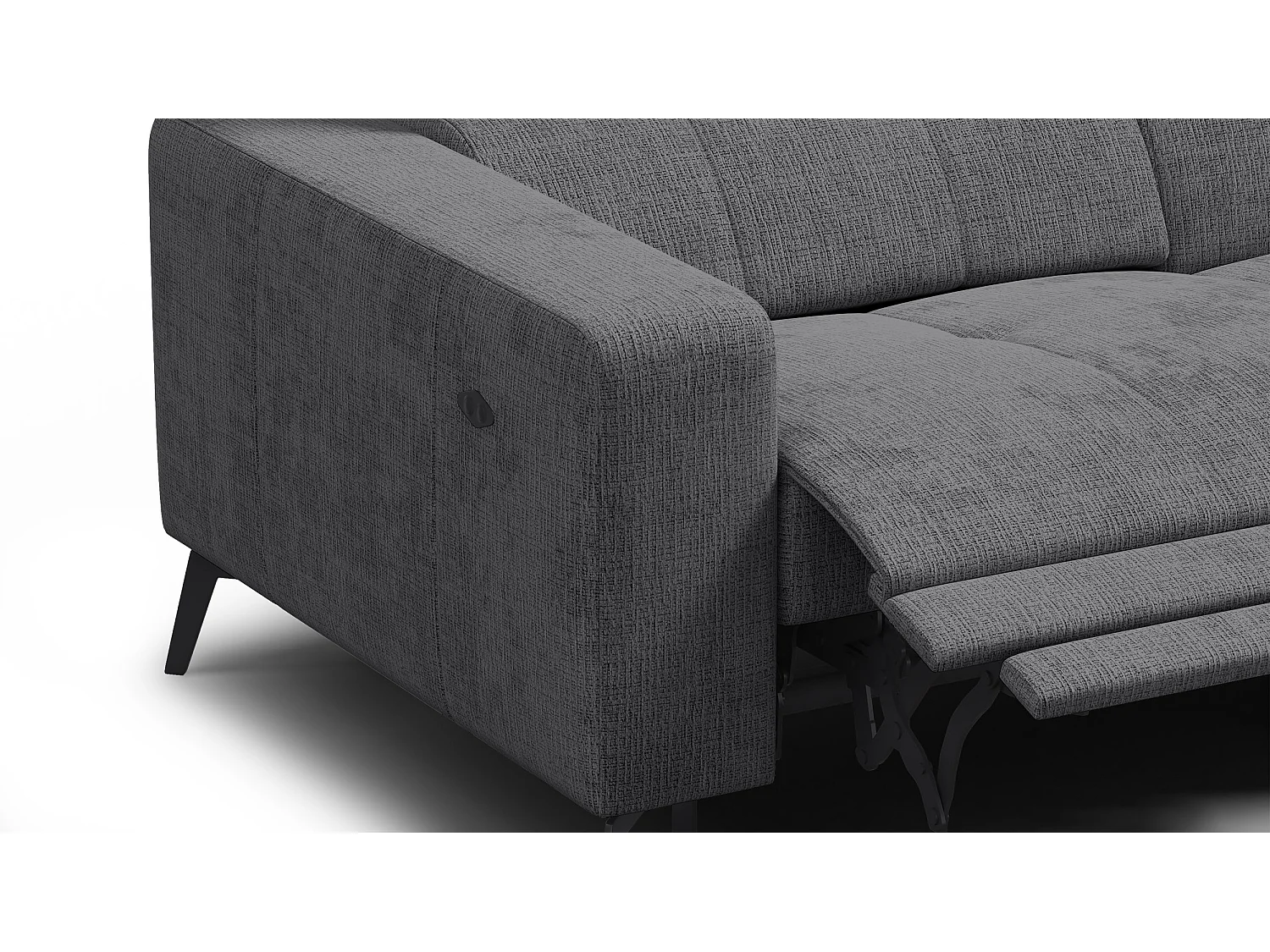 Ecksofa 5-Sitzer MORELLO, dunkelgrau, 1 x Relax Zero Gravity