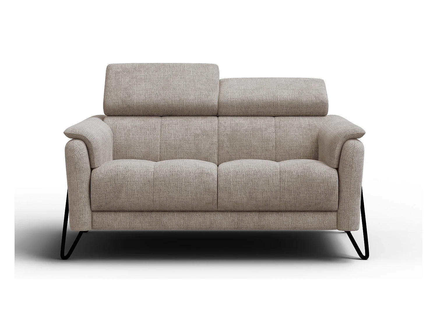 Canapé 2 places RODEN, tissu beige