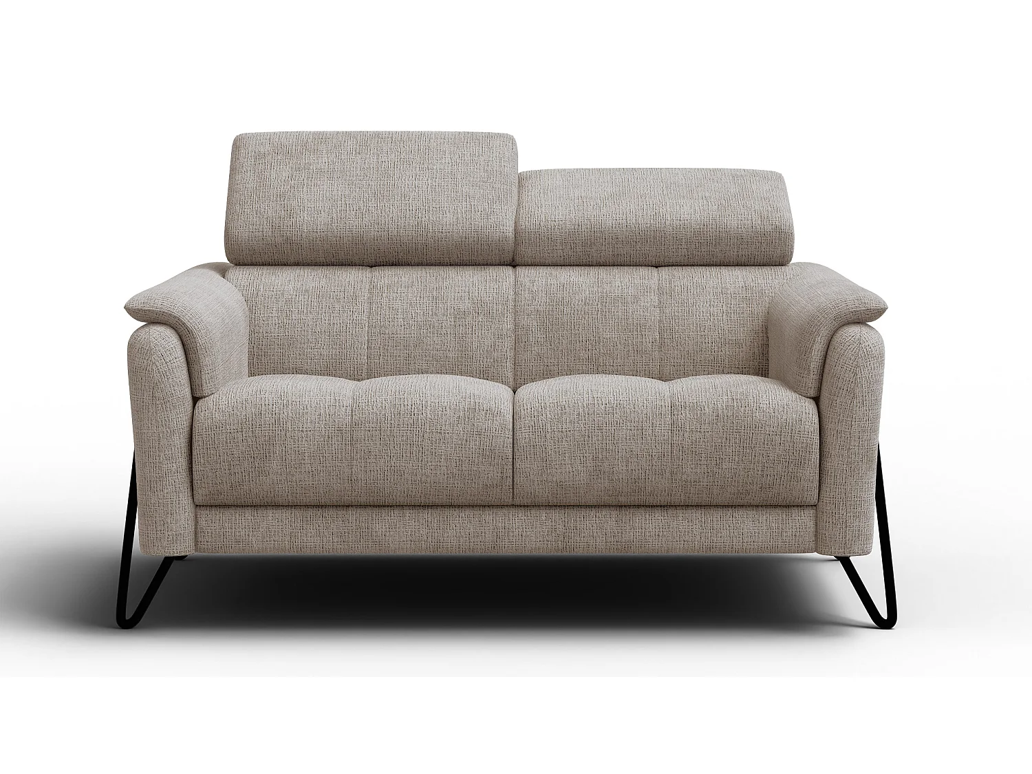 Canapé 2 places RODEN, tissu beige