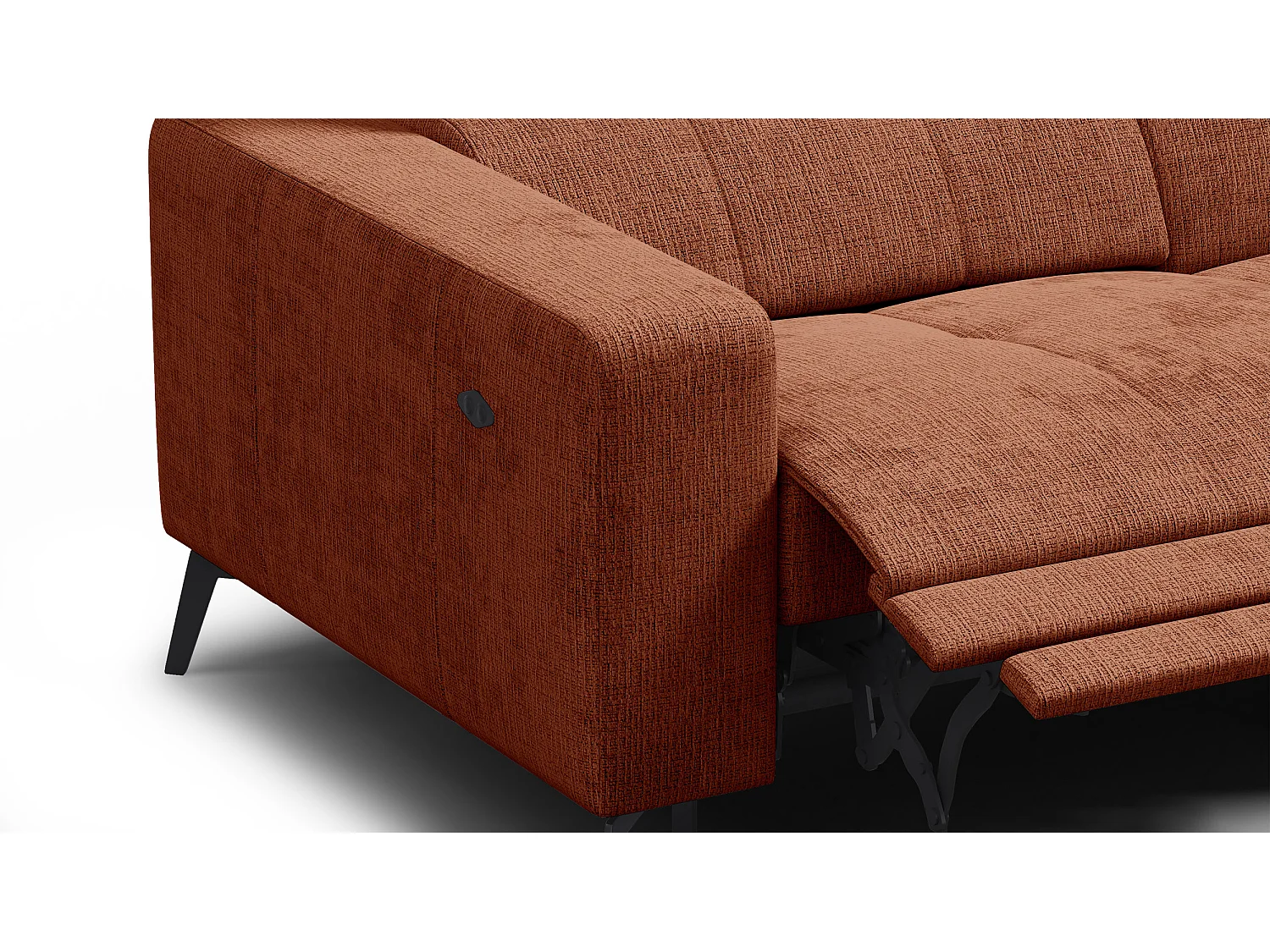 Ecksofa 5-Sitzer MORELLO, rostrot, 1 x Relax Zero Gravity