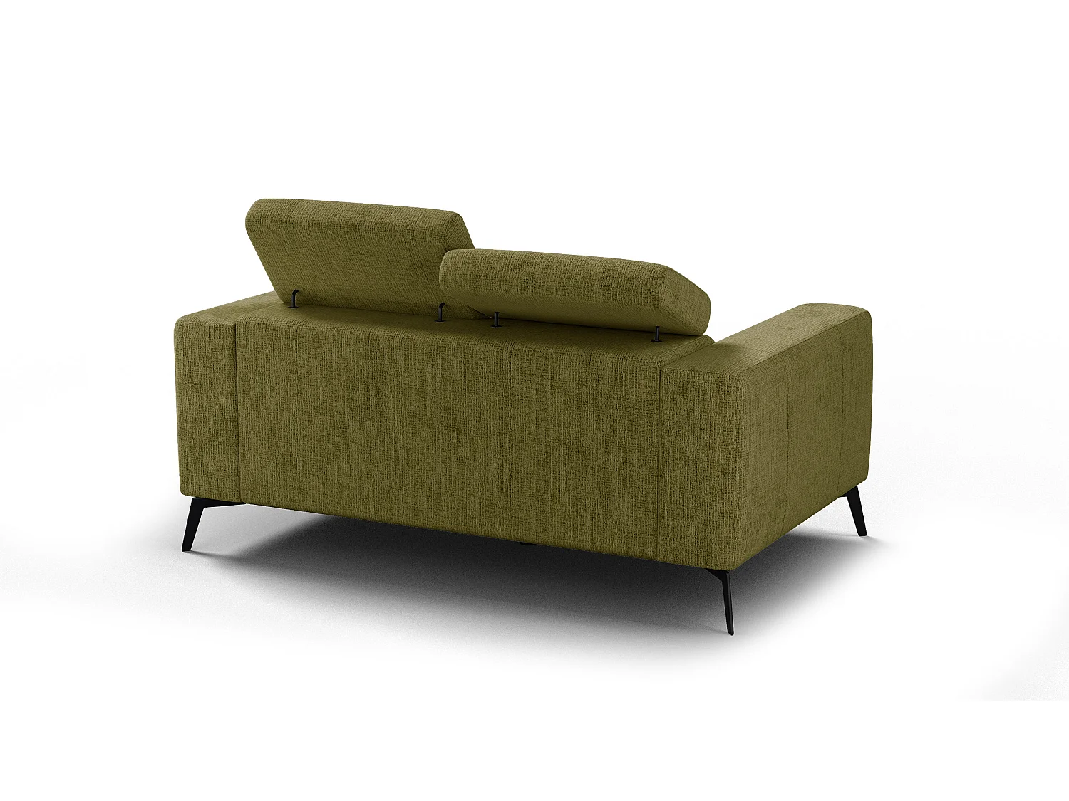 Canapé 2 places MORELLO, tissu olive
