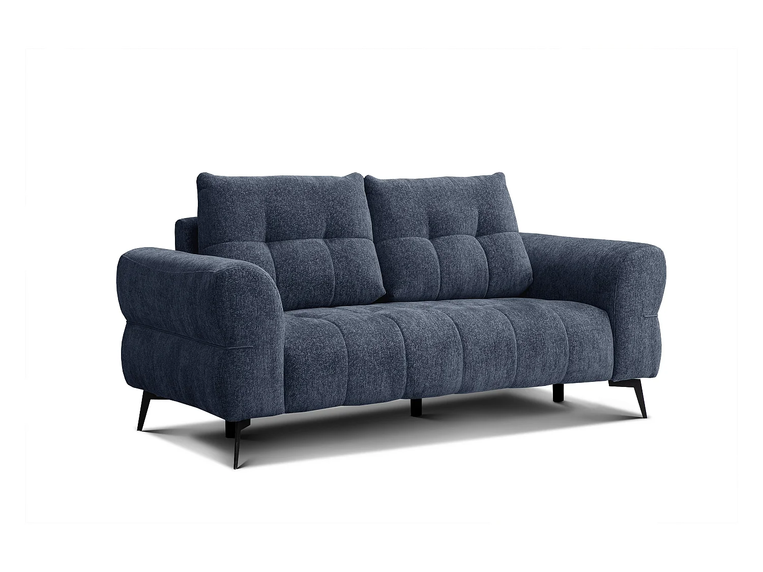 Canapé 2,5 places SALVINI, tissu bleu marine