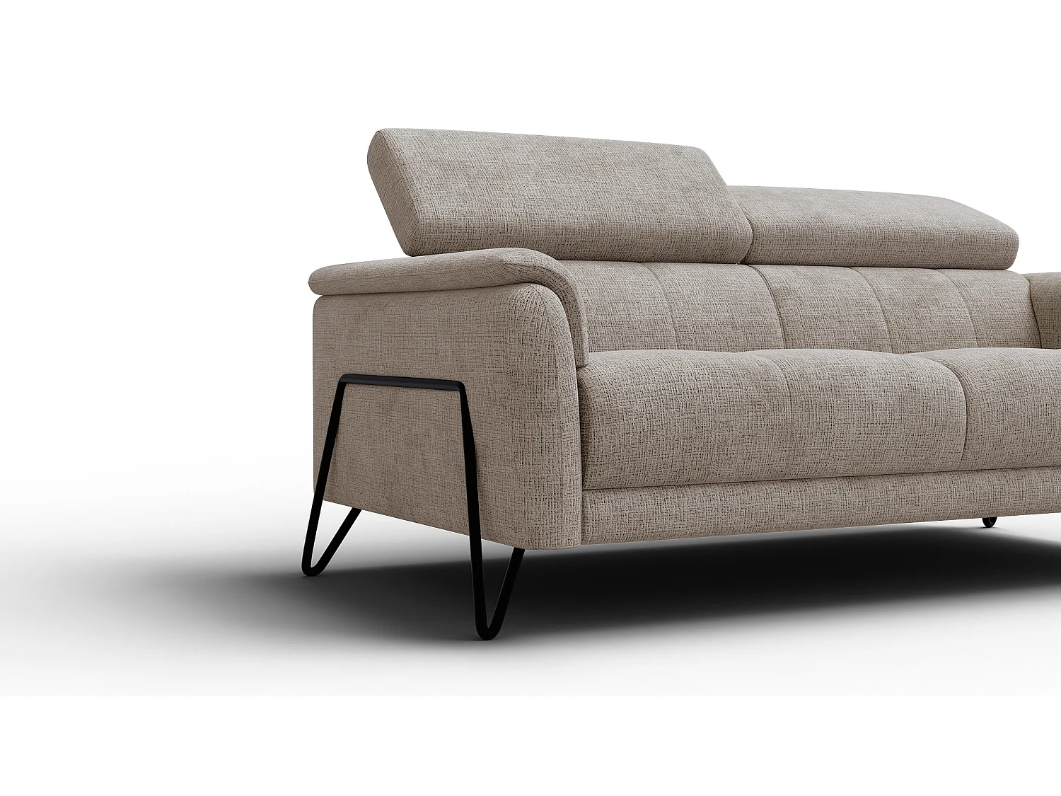 Canapé 3 places RODEN, tissu beige