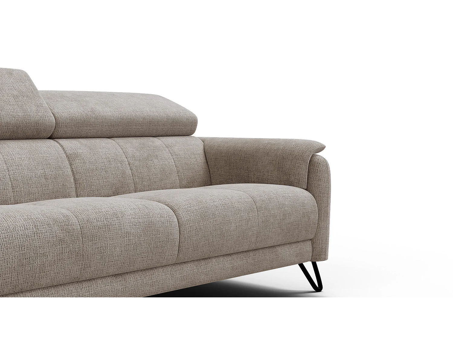 Canapé 3 places RODEN, tissu beige