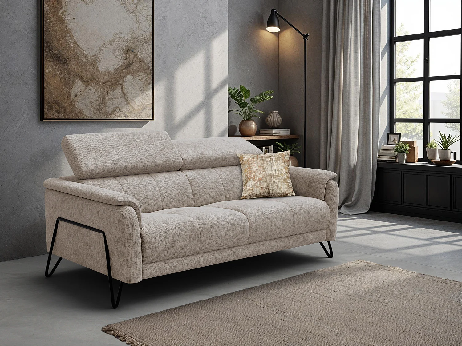 Sofa 3-Sitzer RODEN, beige