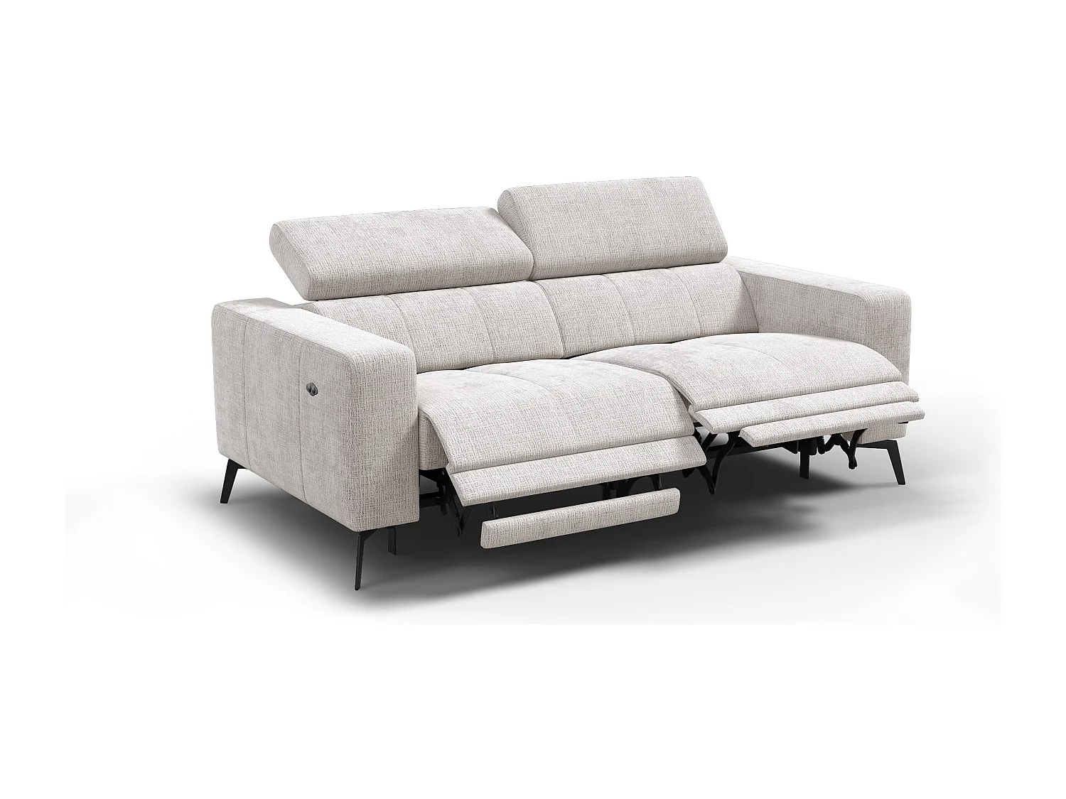 Relaxsofa 3-Sitzer MORELLO, creme, 2 x Relax Zero Gravity