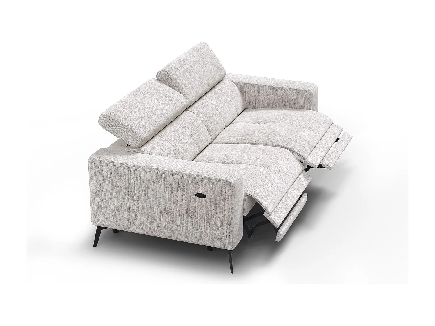 Relaxsofa 3-Sitzer MORELLO, creme, 2 x Relax Zero Gravity