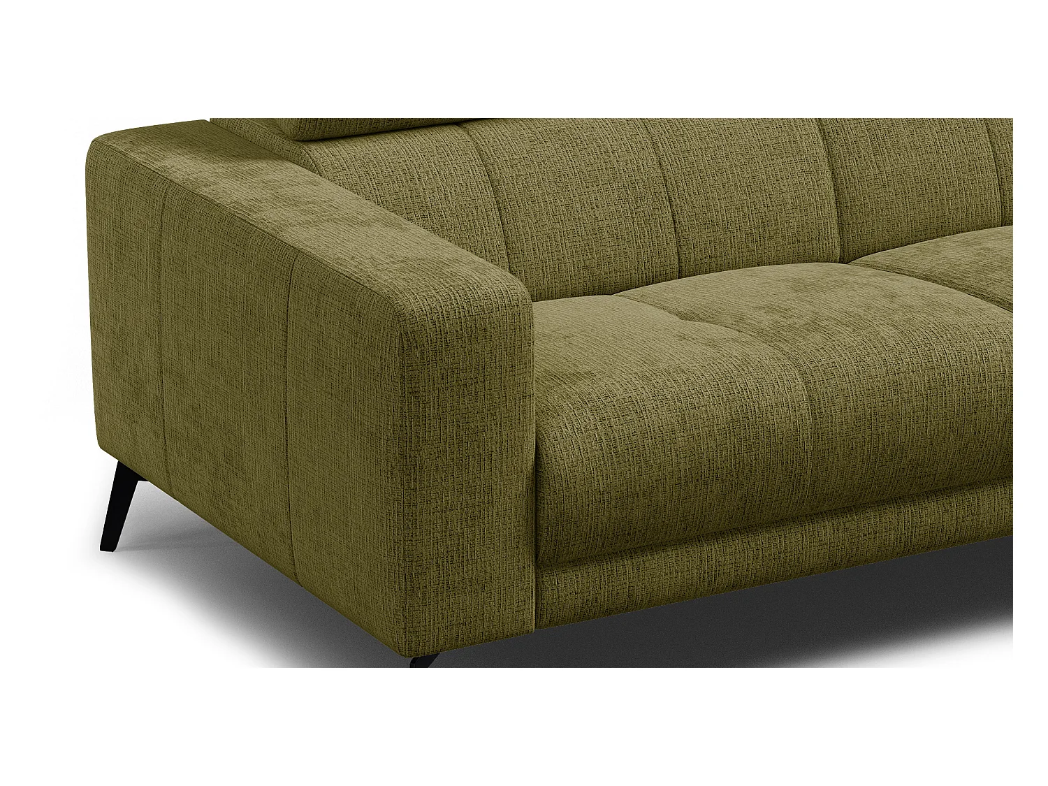 Canapé 3 places MORELLO, tissu olive