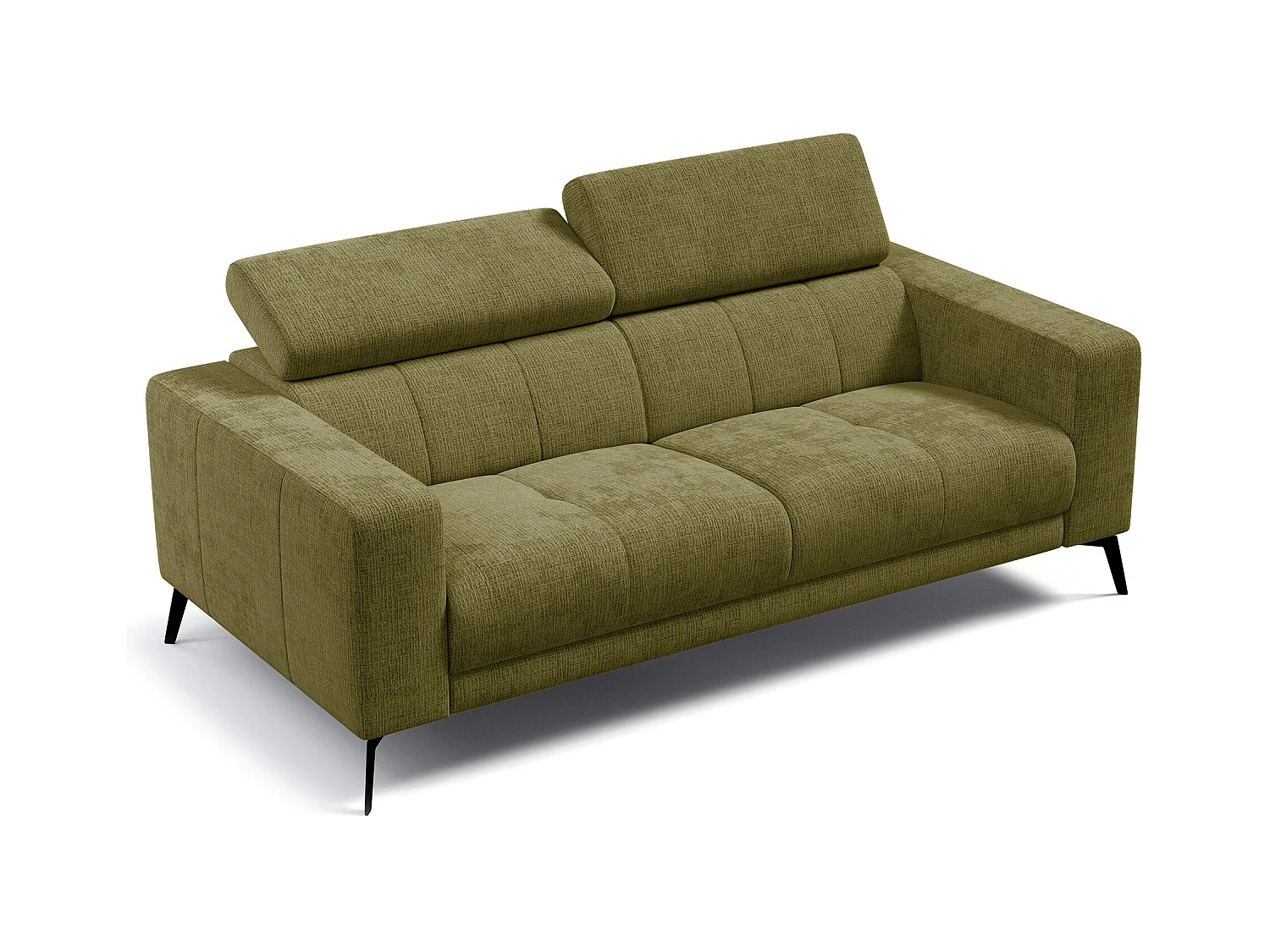 Canapé 3 places MORELLO, tissu olive