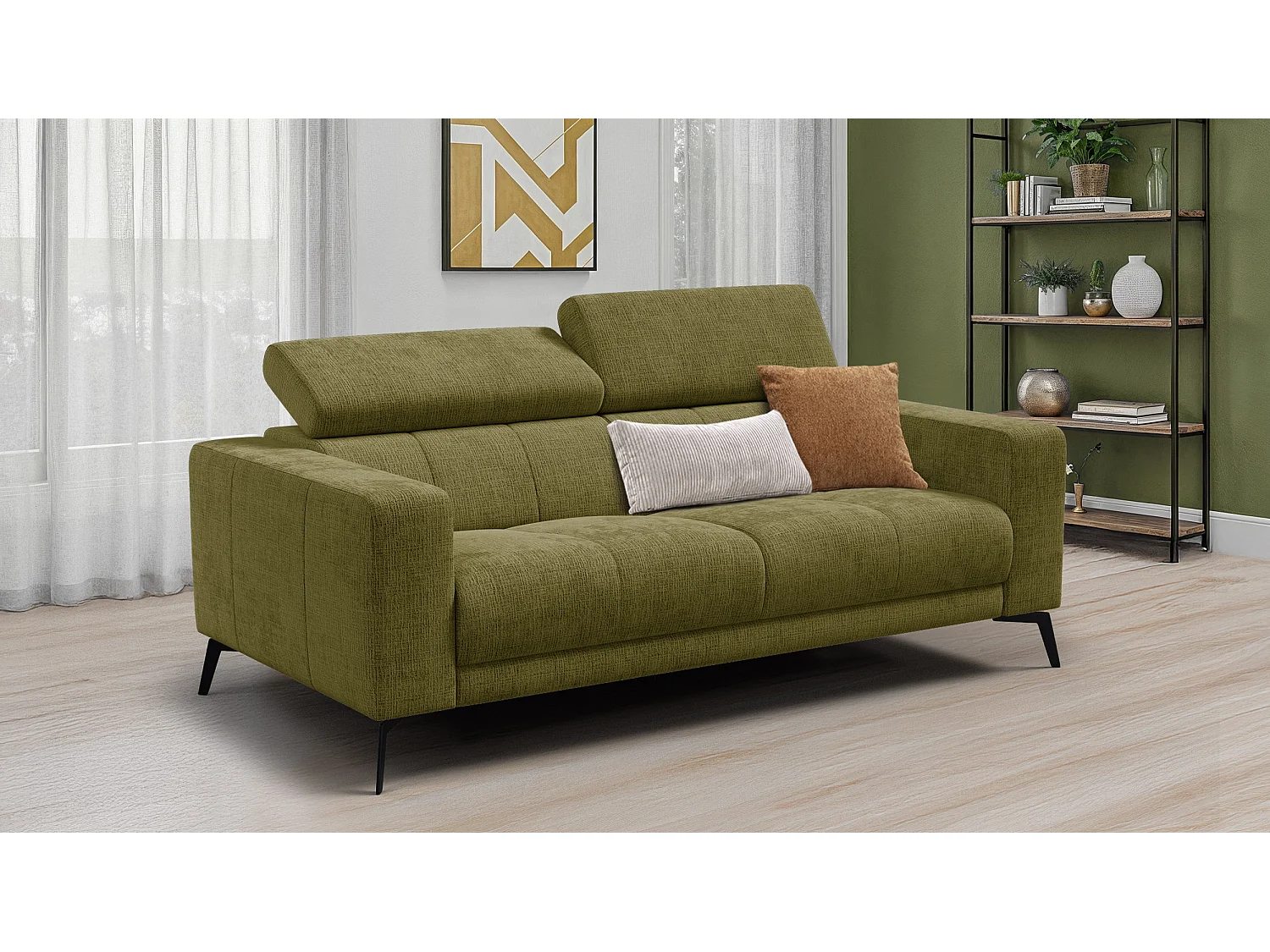 Sofa 3-Sitzer MORELLO, olive
