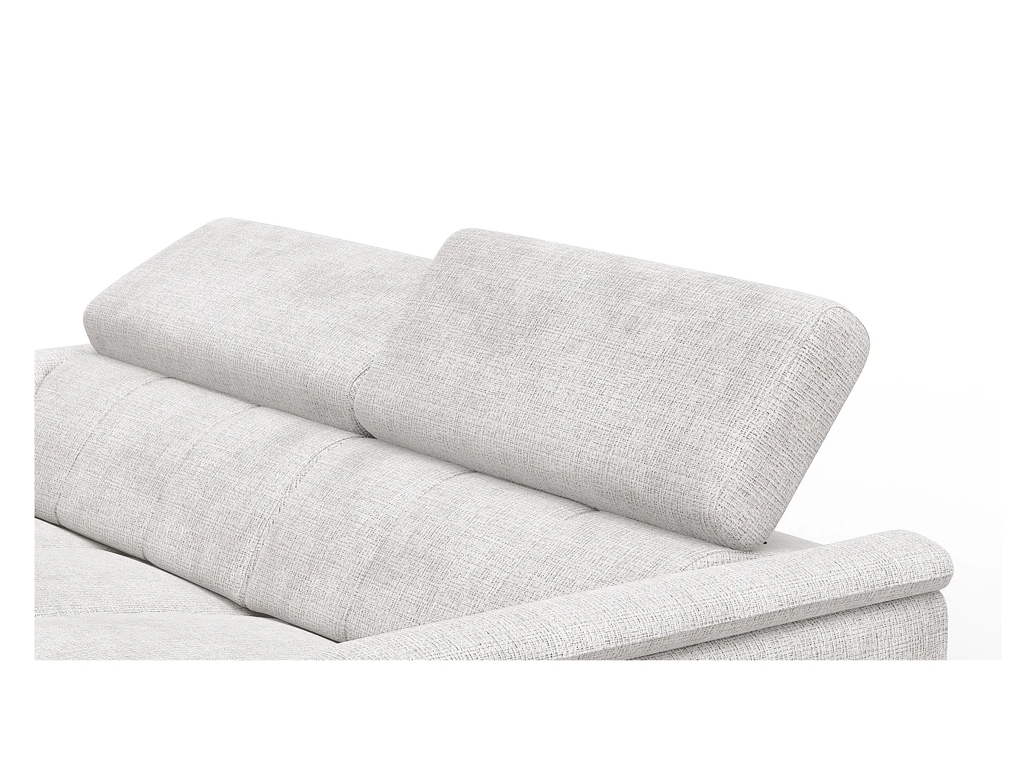 Canapé RODEN 3 places avec 2 Relax, tissu crème