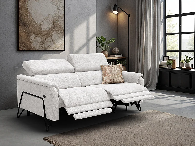 Relaxsofa 3-Sitzer RODEN, creme