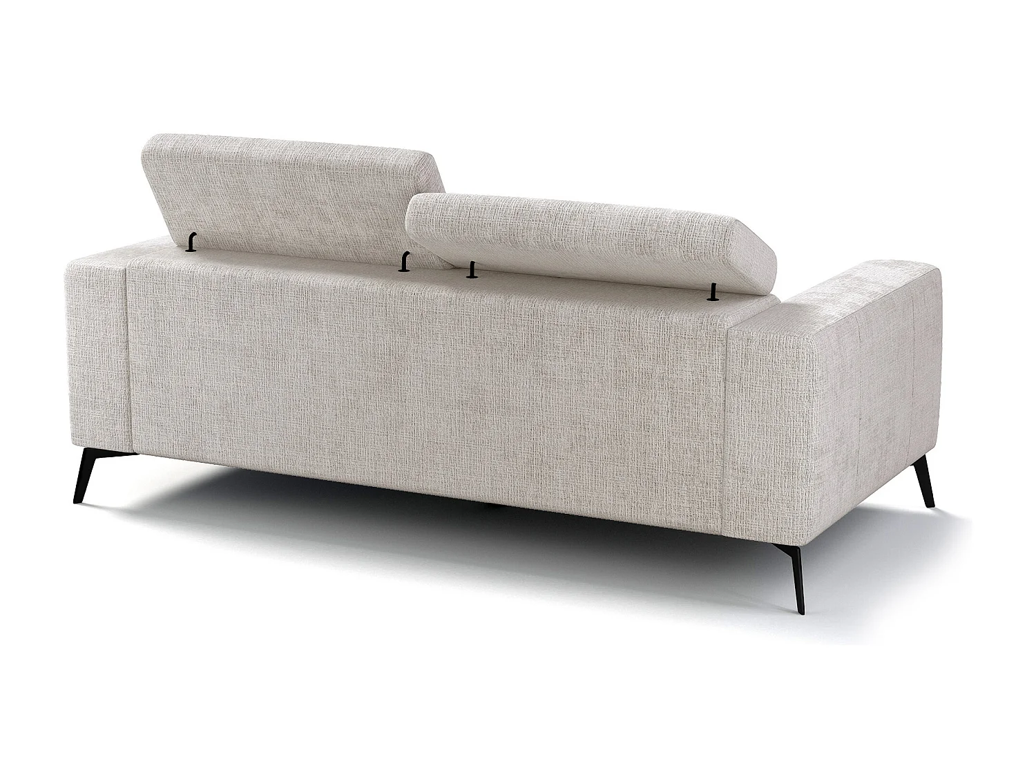 Canapé 3 places MORELLO, tissu crème