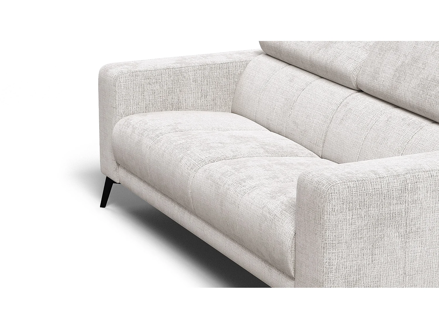 Canapé 3 places MORELLO, tissu crème