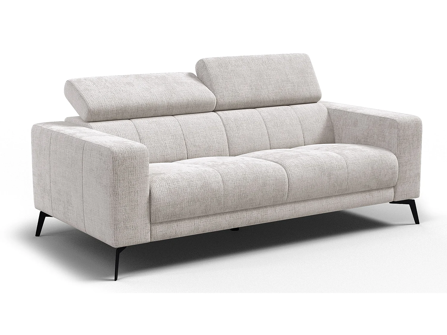 Canapé 3 places MORELLO, tissu crème