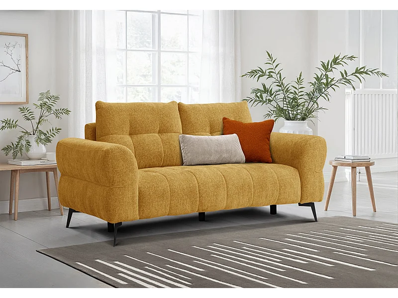 Canapé 2,5 places SALVINI, tissu miel