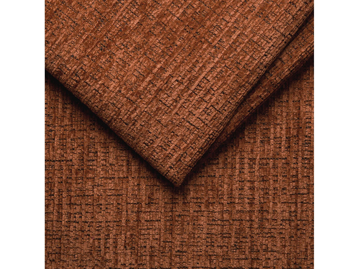 Canapé d'angle 5 places RODEN avec Relax, tissu orange foncé