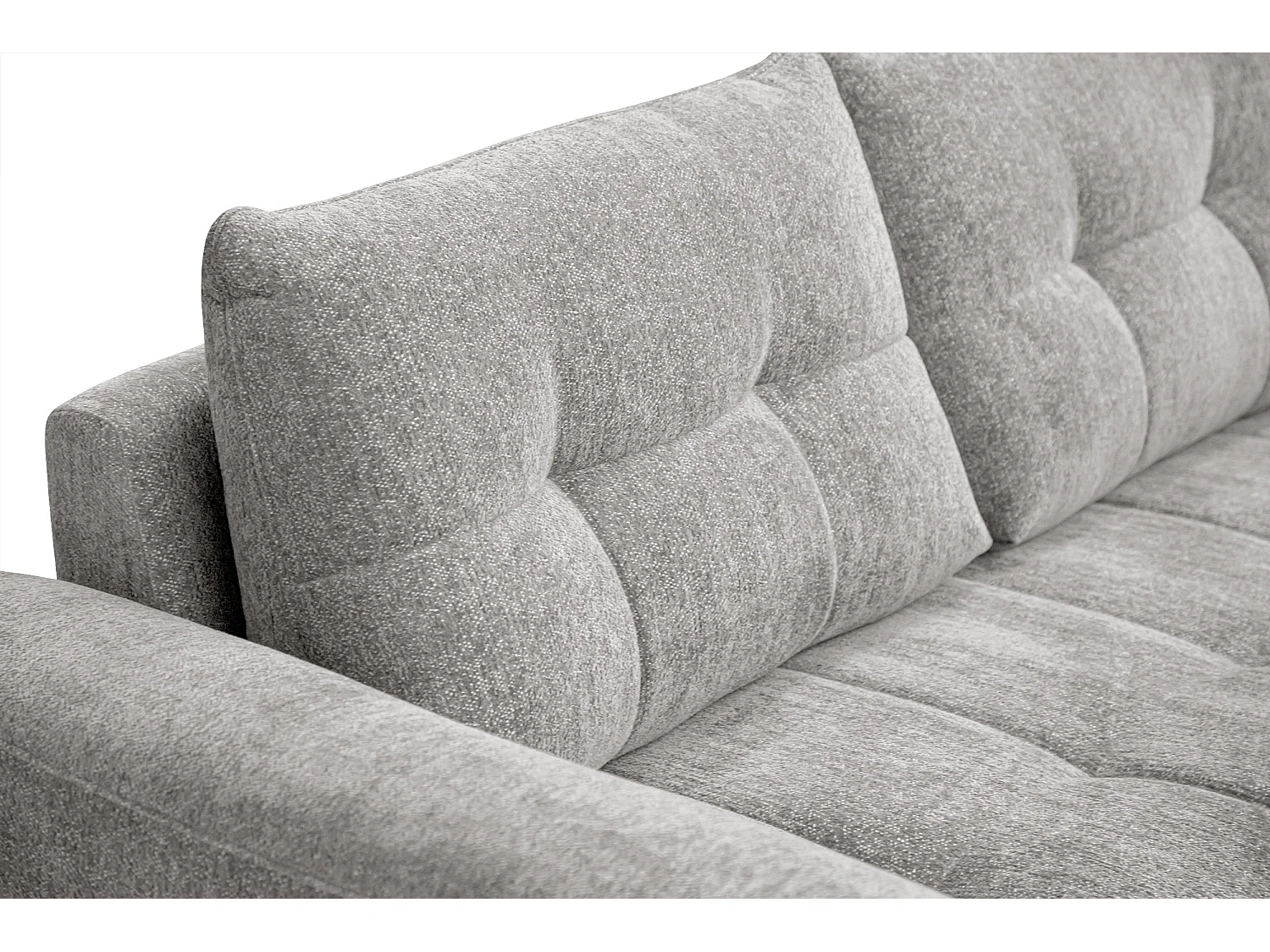 Canapé 3 places SALVINI, tissu gris chaud