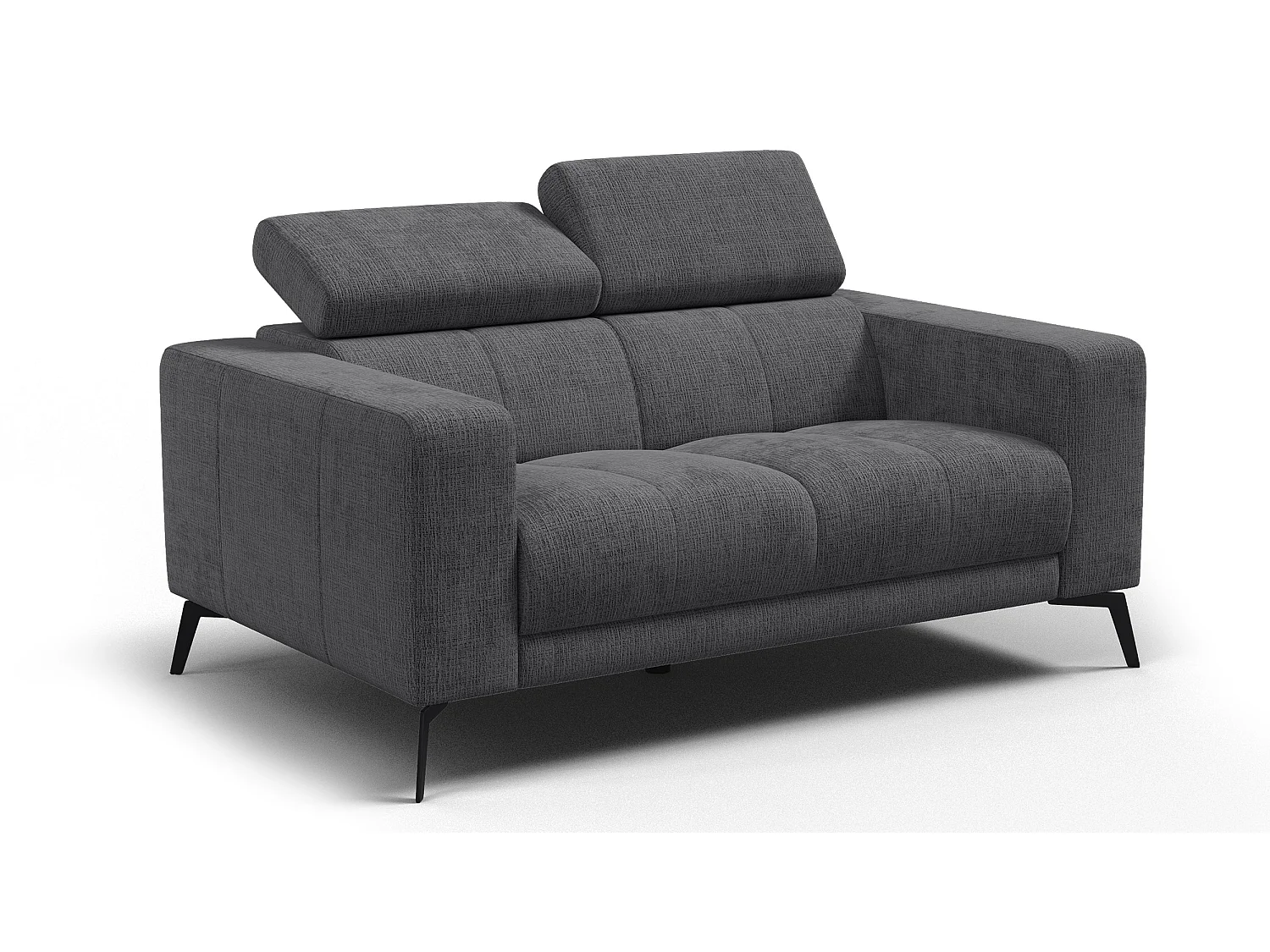 Sofa 2-Sitzer MORELLO, dunkelgrau