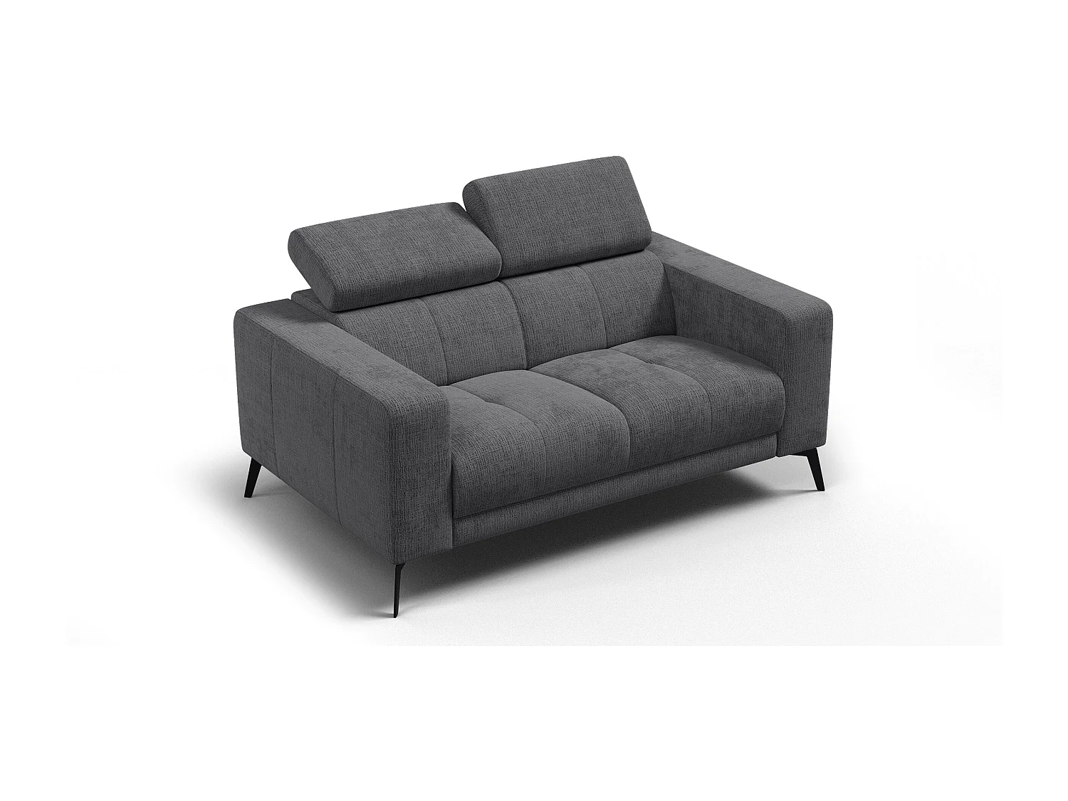 Sofa 2-Sitzer MORELLO, dunkelgrau