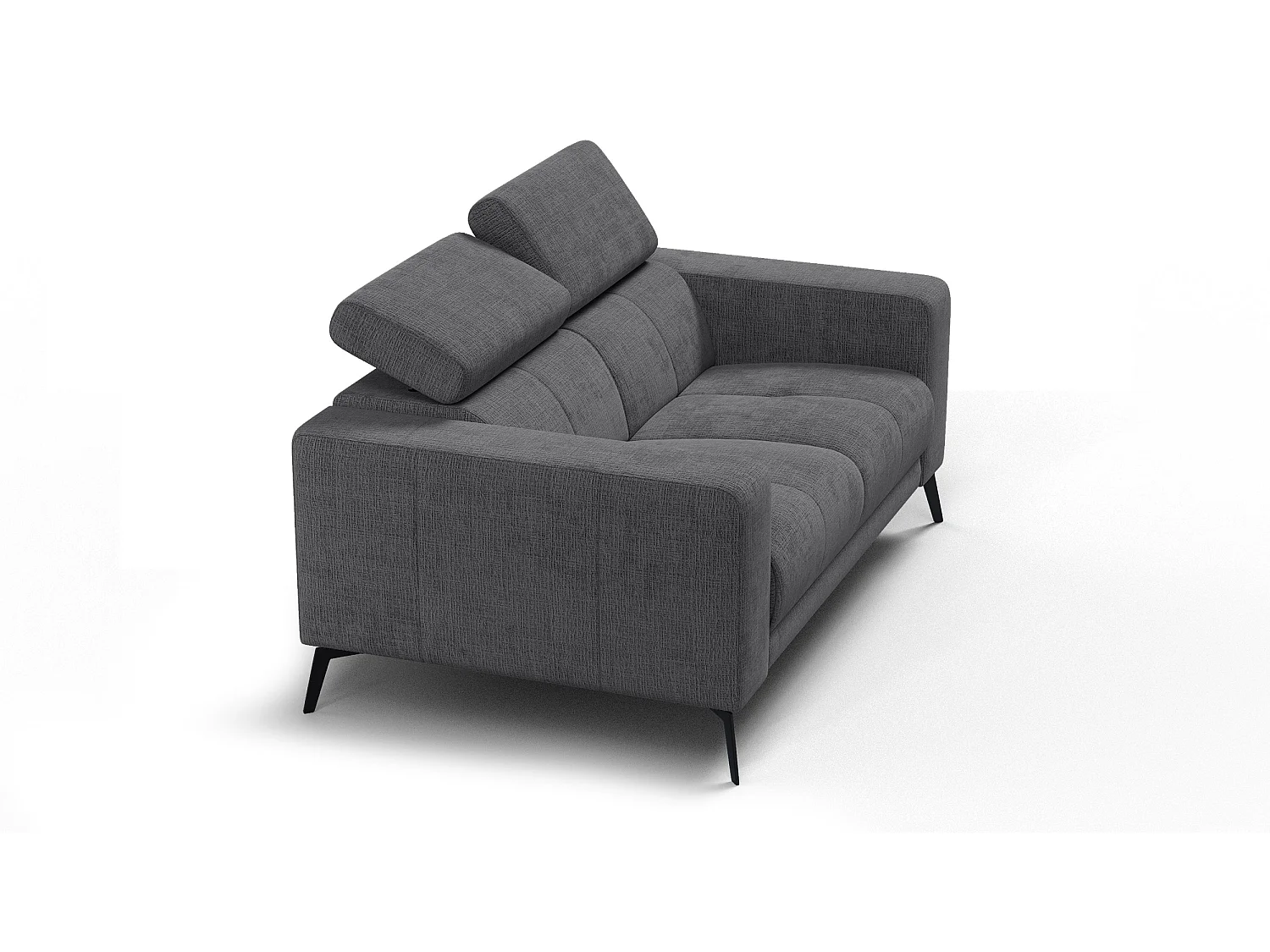 Sofa 2-Sitzer MORELLO, dunkelgrau
