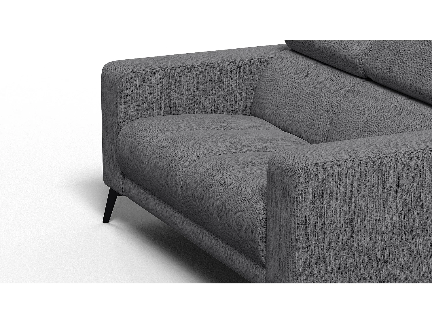 Sofa 2-Sitzer MORELLO, dunkelgrau