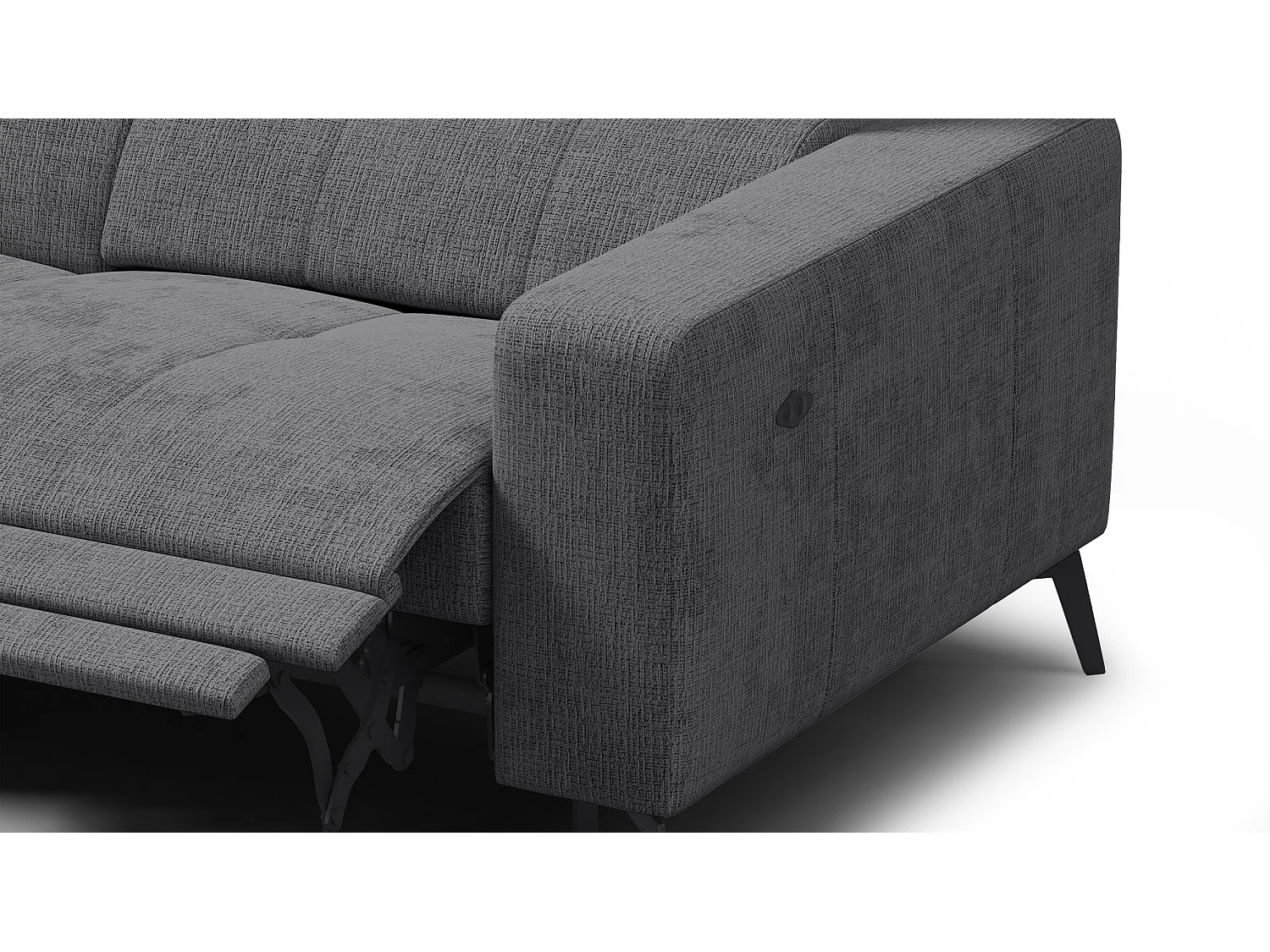 Ecksofa 5-Sitzer MORELLO, dunkelgrau, 1 x Relax Zero Gravity