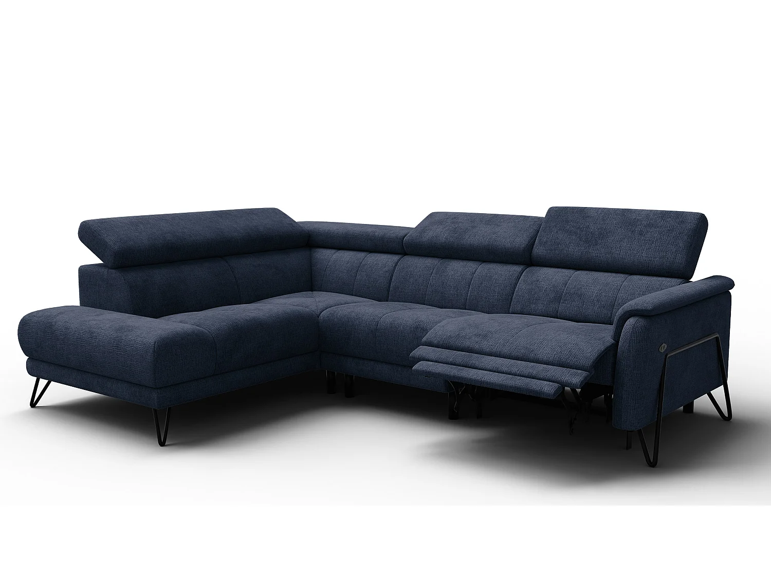 Ecksofa 5-Sitzer mit Relax RODEN, marineblau