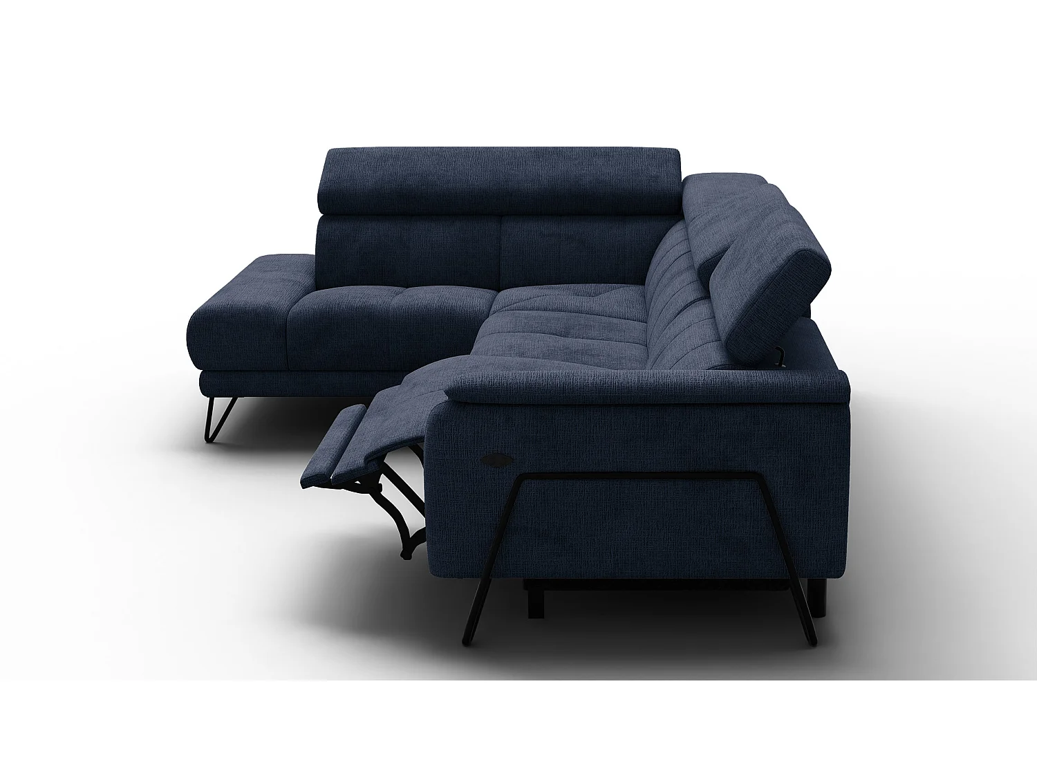 Ecksofa 5-Sitzer mit Relax RODEN, marineblau