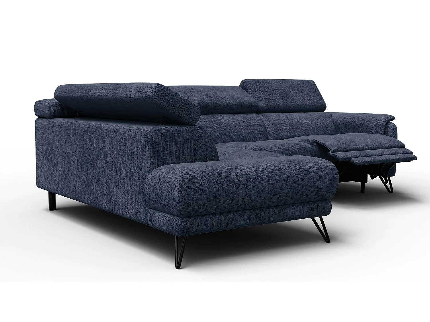 Ecksofa 5-Sitzer mit Relax RODEN, marineblau