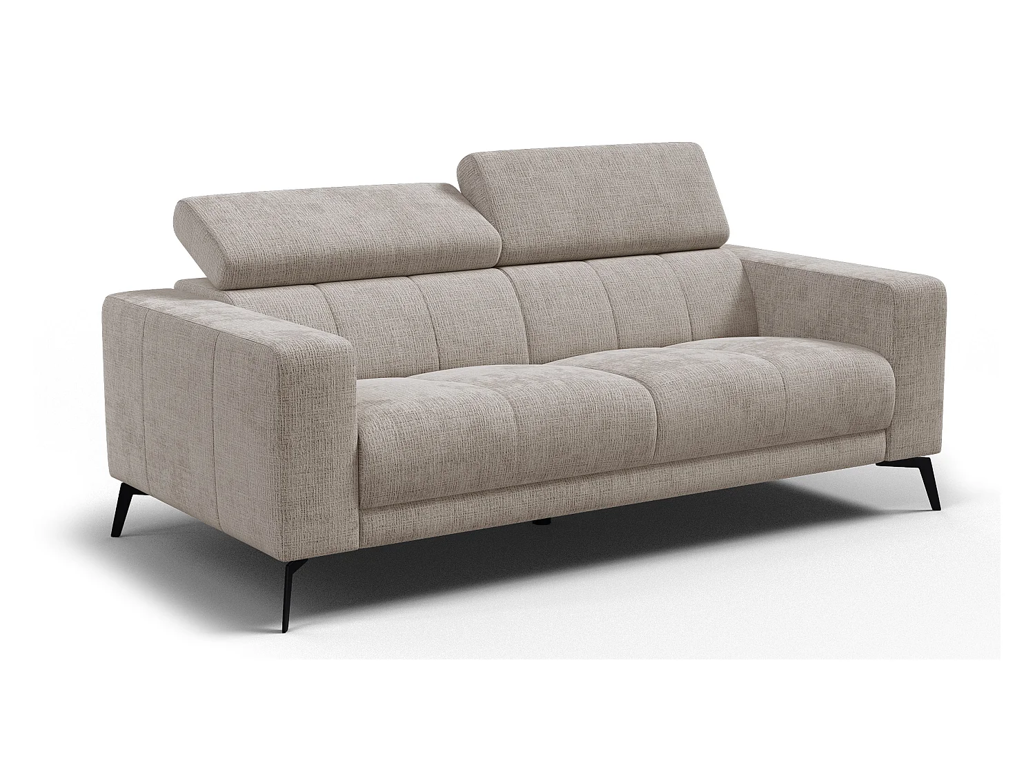 Canapé 3 places MORELLO, tissu beige