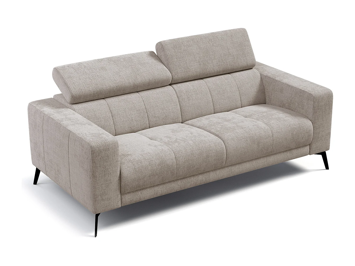 Canapé 3 places MORELLO, tissu beige