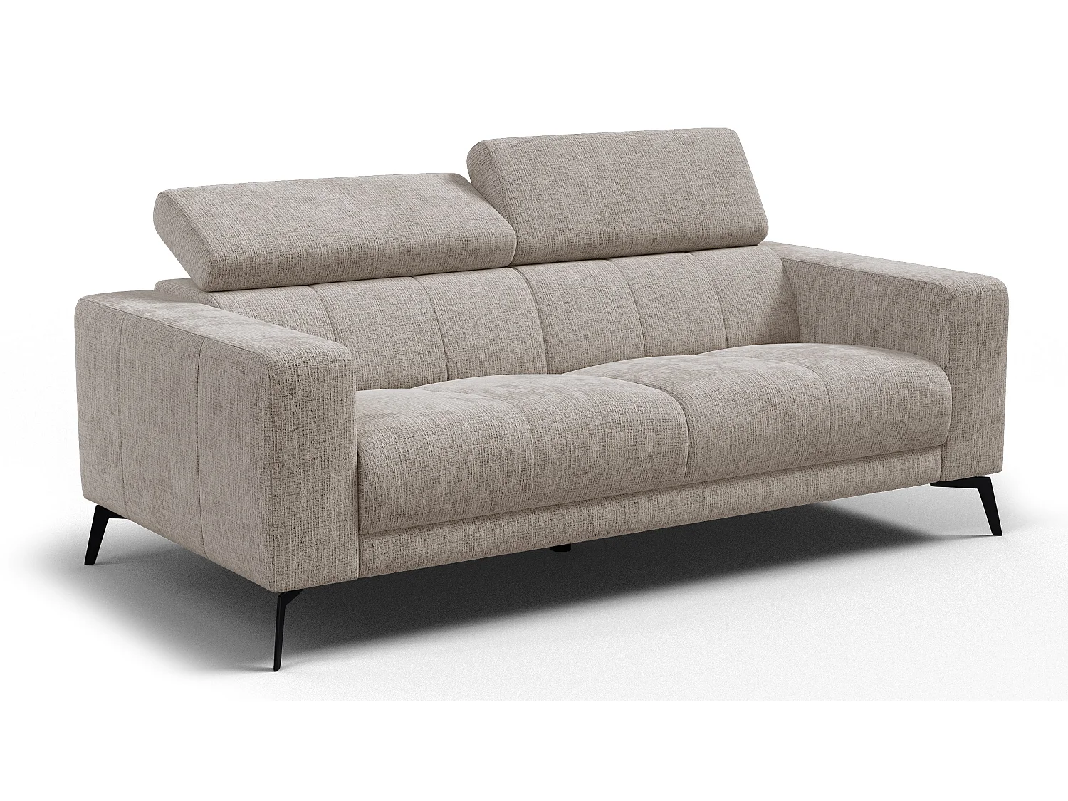 Canapé 3 places MORELLO, tissu beige