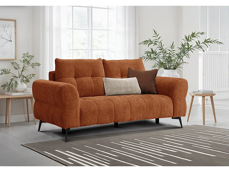 Canapé 2,5 places SALVINI, tissu orange