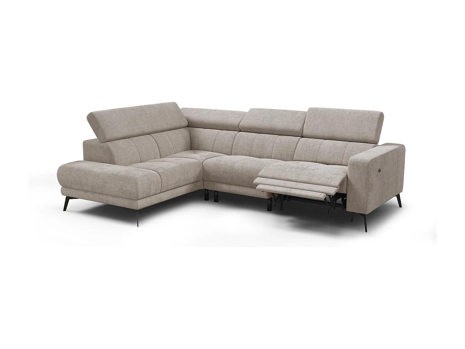 Ecksofa 5-Sitzer MORELLO, beige, 1 x Relax Zero Gravity