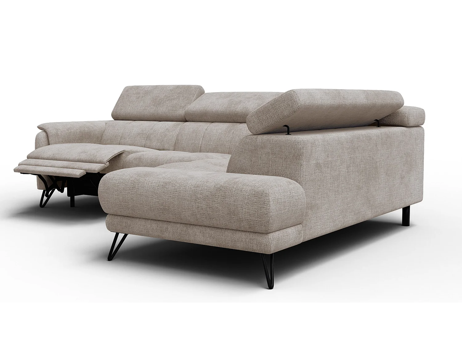 Ecksofa 5-Sitzer mit Relax RODEN, beige