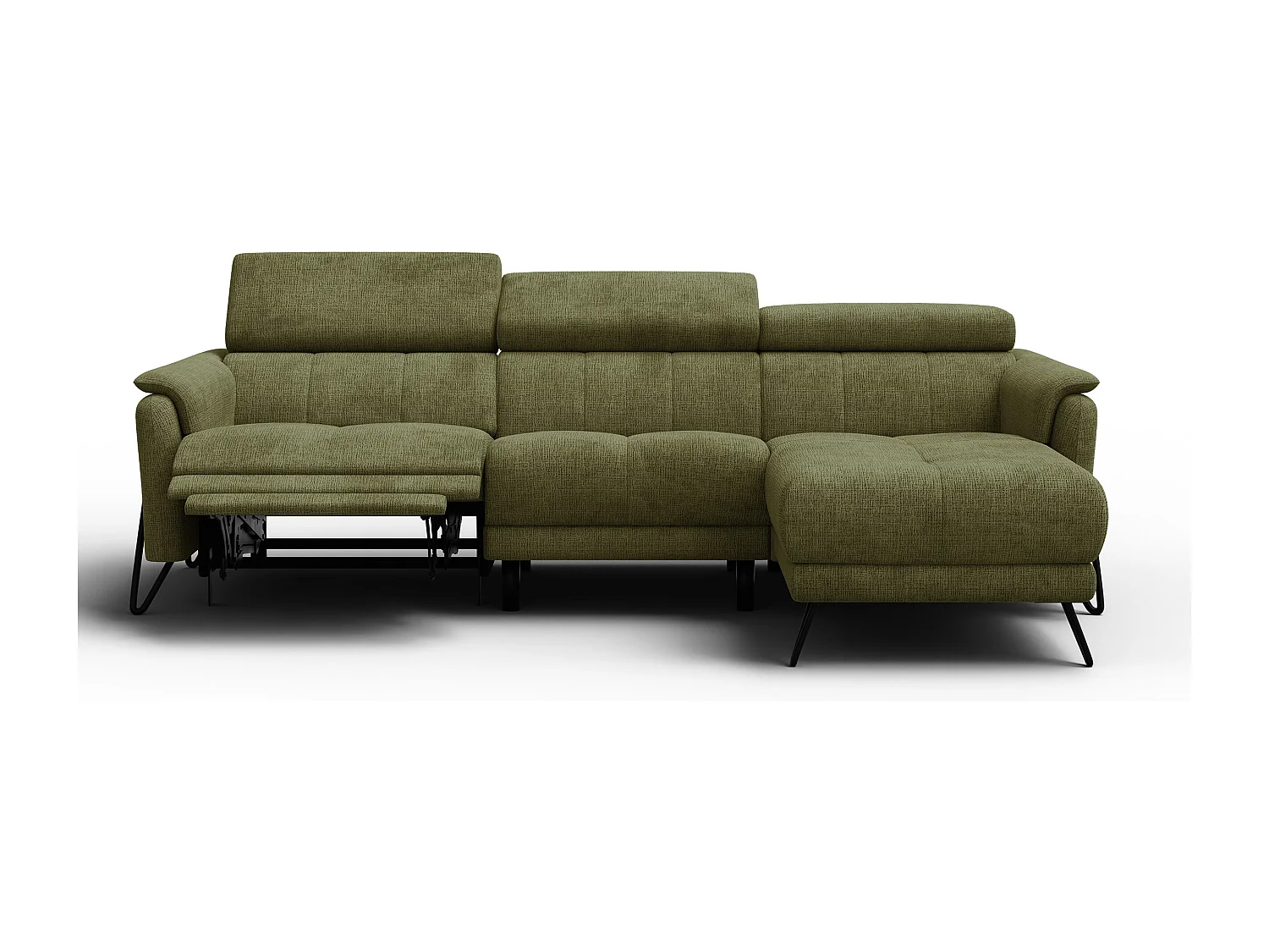 Ecksofa 4-Sitzer mit Relax RODEN, olive