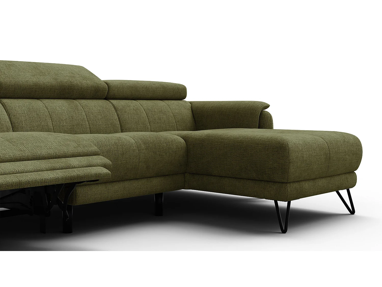 Ecksofa 4-Sitzer mit Relax RODEN, olive