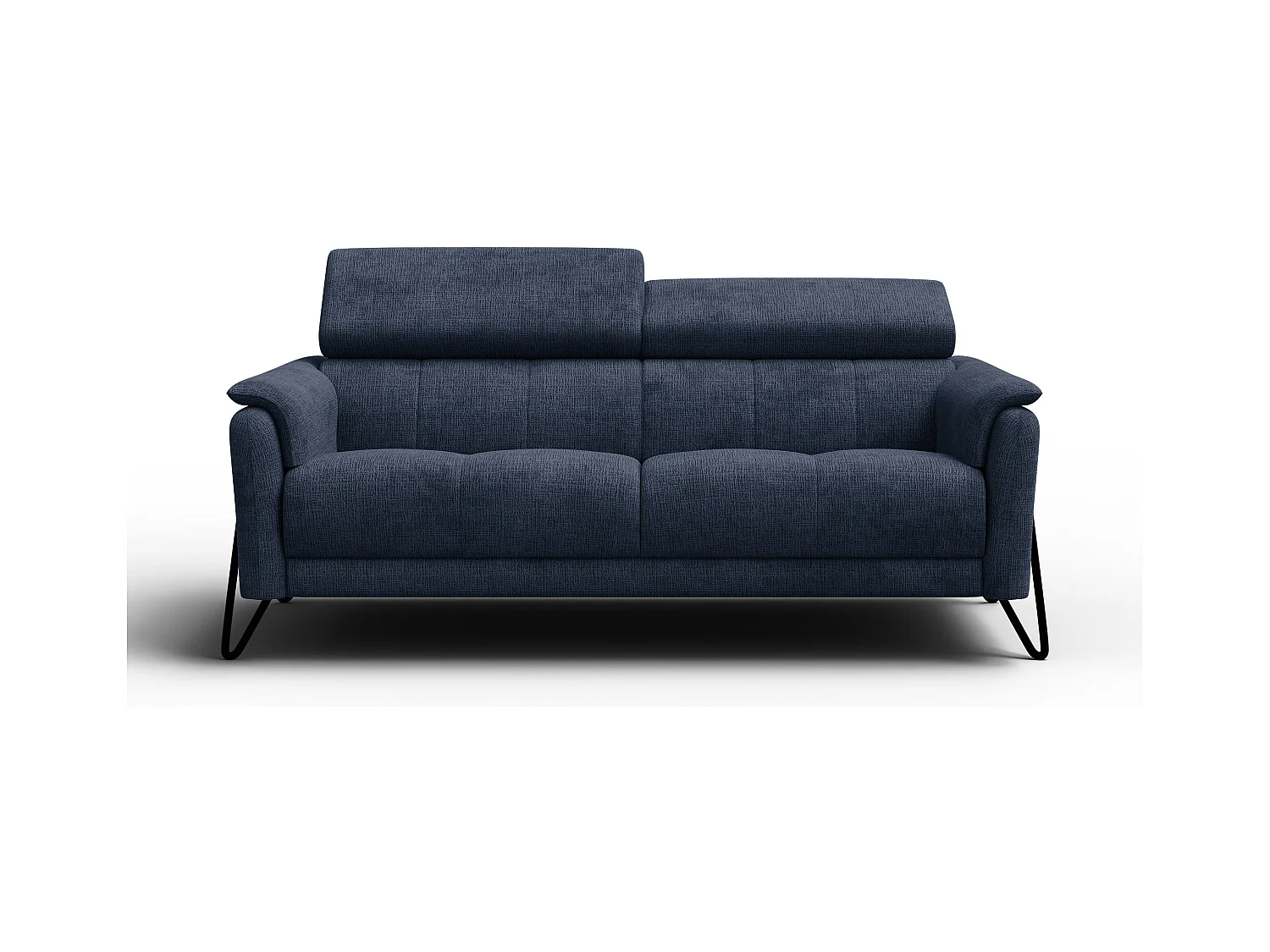 Canapé 3 places RODEN, tissu bleu marine